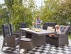 Gartenhocker Barcelona, Rattan, Grau, Schwarz, 50 x 44 x 57 cm Bild 3