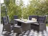 Gartenhocker Barcelona, Rattan, Grau, Schwarz, 50 x 44 x 57 cm Bild 2