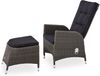Gartenhocker Barcelona, Rattan, Grau, Schwarz, 50 x 44 x 57 cm Bild 4