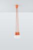 Pendelleuchte, Orange, PVC, 3-Flammig, H 90 cm Bild 3