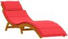 vidaXL Sonnenliege mit Kissen 2 pcs Rot Massivholz Akazie 4107099 Bild 4