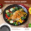 Bremermann Grillplatte, antihaftbeschichtet, Stahl schwarz, 37,5 x 30,5, 4,5 cm Bild 5