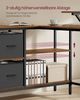 Vasagle L-förmiger Schreibtisch, 2 geräumige Schubladen, Computertisch mit Monitorständer, Eckschreibtisch, Gaming-Tisch mit Verstellbarer Ablage 135x105 cm vintagebraun LWDDE098B01 Bild 4