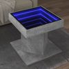 LED-Couchtisch, Sofatisch Betongrau 50x50x45 cm Holzwerkstoff Bild 2