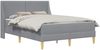 vidaXL Bettgestell mit Matratze Hellgrau 140 x 200 cm Polyester 3414739 Bild 2