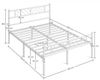 Yaheetech Metallbett 140x200 cm Minimalistischer Bettrahmen mit Kopfteil Gästebett mit Lattenrost für Schlafzimmer Gästezimmer 32cm Höhe unter dem Bett Weiß Bild 3