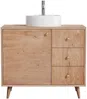 Vente-unique - ZARENO Waschbeckenmöbel Holz, Platte Beige - B 50 cm x H 80,5 cm x L 93 cm Bild 2
