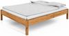 Bett Bento 1 Sonderlänge 80x210 Wildeiche massiv ohne Kopfteil mit Holzbeinen Bild 1