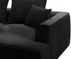 Vente-unique - PINETA Sofa Samt Schwarz - B 180 cm x H 67 cm x L 230 cm Bild 4