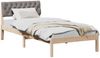 vidaXL Bettgestell Braun und Taupe 90 x 190 cm Massivholz Kiefer 878647 Bild 3