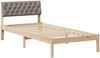 vidaXL Bettgestell Braun und Taupe 90 x 190 cm Massivholz Kiefer 878647 Bild 2