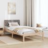 vidaXL Bettgestell Braun und Taupe 90 x 190 cm Massivholz Kiefer 878647 Bild 4