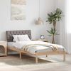 vidaXL Bettgestell Braun und Taupe 90 x 190 cm Massivholz Kiefer 878647 Bild 1