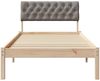 vidaXL Bettgestell Braun und Taupe 90 x 190 cm Massivholz Kiefer 878647 Bild 5
