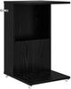 vidaXL Beistelltisch Mit Rad Schwarz, Holz Eichen-Optik, 40 x 35 x 60 cm Bild 2