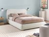 Bett mit Stauraum Stoff BLAGNAC 140x200 cm Cremeweiß Bild 3