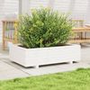 vidaXL Pflanzkübel Weiß 90x60x26,5 cm Massivholz Kiefer 847344 Bild 3