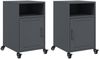 vidaXL Nachttische 2 Stk. Anthrazit 36x39x59 cm Stahl 846721 Bild 2