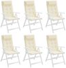 vidaXL Hochlehner-Auflagen 6 Stk. Creme Oxford-Gewebe 361882 Bild 4