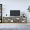 vidaXL TV-Schrank Sonoma-Eiche 200x30x50 cm Holzwerkstoff und Metall 826760 Bild 3