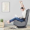 Relaxsessel verstellbar Klappsessel drehbar Bodenstuhl Sofastuhl Bodenkissen Grau Bild 2