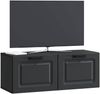 vidaXL Wandmontierter TV-Schrank Schwarz 78,5 x 31 x 30 cm 899396 Bild 2