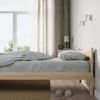 Home Collective Holzbett mit Lattenrost Modern Bett Kiefer Bettgestell Massivholzbett Klassisch (90x200, 120x200, 140x200, 160x200 cm), Einzelbett, Skandi Boho Landhaus Kopfteil mittel 100x200 cm natur Bild 2