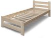 Home Collective Holzbett mit Lattenrost Modern Bett Kiefer Bettgestell Massivholzbett Klassisch (90x200, 120x200, 140x200, 160x200 cm), Einzelbett, Skandi Boho Landhaus Kopfteil mittel 100x200 cm natur Bild 4