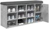 vidaXL Schuhbank Betongrau 102x32x50 cm Holzwerkstoff 835092 Bild 4