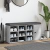 vidaXL Schuhbank Betongrau 102x32x50 cm Holzwerkstoff 835092 Bild 3
