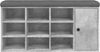 vidaXL Schuhbank Betongrau 102x32x50 cm Holzwerkstoff 835092 Bild 5