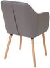 Esszimmerstuhl Malmö T381, Stuhl Küchenstuhl, Retro 50er Jahre Design ~ Kunstleder, taupe-grau, helle Beine Bild 4