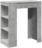Bartisch, Stehtisch, Bistrotisch mit Regal Betongrau 95x47x103,5 cm Holzwerkstoff Bild 2
