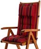 Beautissu Hochlehnerauflage Premium Hochlehner Auflage Kopfpolster Sun Sun-HL, 120x50cm, Rot, Mit Kopfpolster, rutschfest & robust – Befestigungsbänder, UV 5 Bild 2