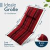 Beautissu Hochlehnerauflage Premium Hochlehner Auflage Kopfpolster Sun Sun-HL, 120x50cm, Rot, Mit Kopfpolster, rutschfest & robust – Befestigungsbänder, UV 5 Bild 3