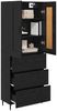 vidaXL Highboard 2 pcs Schwarz Eichen-Optik Holzwerkstoff 3416083 Bild 3