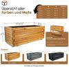 BooGardi Pflanzkübel groß außen & innen mit Vlies · Blumenkasten XXL (Pflanzkasten rechteckig · 90 cm lang schwarz), 10 Größen · Hochbeet · Holz · für Garten, Balkon & Terrasse Bild 2