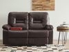 2-Sitzer Sofa Kunstleder braun verstellbar BERGEN Bild 3