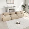 4-Sitzer-Sofa aus weichem Cordstoff,32D hochelastische Polsterung haustierfreundlich und ergonomisch vakuumverpackt frei kombinierbar ohne Montage für Schlafzimmer und Büro,Cordstoff,Beige, Bild 3