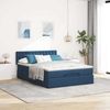 vidaXL Ottoman-Bett mit Matratze & LEDs Blau 140x200 cm Stoff 3312484 Bild 4
