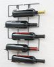 DanDiBo Weinregal Metall Schwarz Wand Cinco 53 cm HX13615 Modern Flaschenhalter Flaschenständer Wandregal Flaschenregal Bild 3