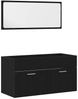 vidaXL Badezimmermöbel-Set 2 pcs Schwarz Eichen-Optik Holzwerkstoff 863138 Bild 2