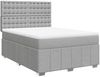 vidaXL Boxspringbett mit Matratze Hellgrau 140x190 cm Stoff 3293977 Bild 3