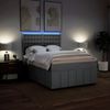 vidaXL Boxspringbett mit Matratze Hellgrau 140x190 cm Stoff 3293977 Bild 4