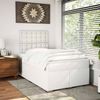 vidaXL Boxspringbett mit Matratze Weiß 120x190 cm Kunstleder 3293013 Bild 4