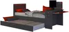 Vente-unique - VOUANI Bett Holz, Platte Grau - B 98,7 cm x H 100,5 cm x L 242,8 cm Bild 5