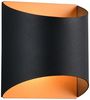 Kleine Wandleuchte SAMDEL Up and Down aus Metall Schwarz Gold, Höhe 10cm Bild 2