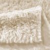 TaCa Home Flokati-Teppich Gewalkter Handweb Woll-Teppich, rund, Höhe: 45 mm, Wohnzimmer Esszimmer Schlafzimmer, creme - 200 x 200 cm rund Bild 4