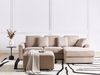Linksseitiges Ecksofa mit Ottomane KOHLO Stoff Taupe Linksseitig Bild 3