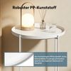 doporro Beistelltisch Couchtisch kleiner Tisch mit 1/2 geflochtenen Ablagen rund Reglo-08, Zwei Materialien zur Auswahl Bild 2